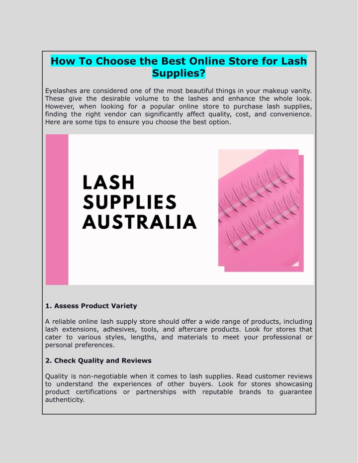 how to choose the best online store for lash