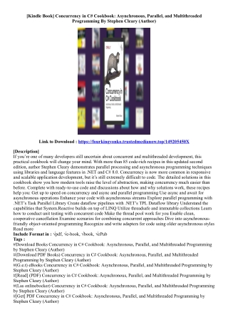 (View PDF) Concurrency in C# Cookbook: Asynchronous, Parallel, and Multithreaded