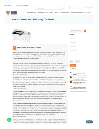 How to Choose the Best Salt Spray Chamber for Precise Testing