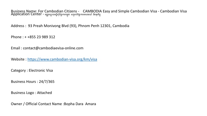 business name for cambodian citizens cambodia