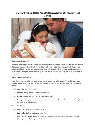 how your firstborn makes you a mother a journey