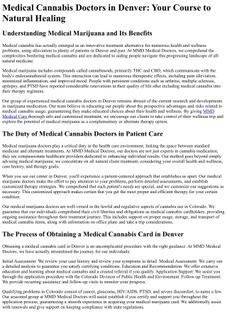 MMD Medical Doctors