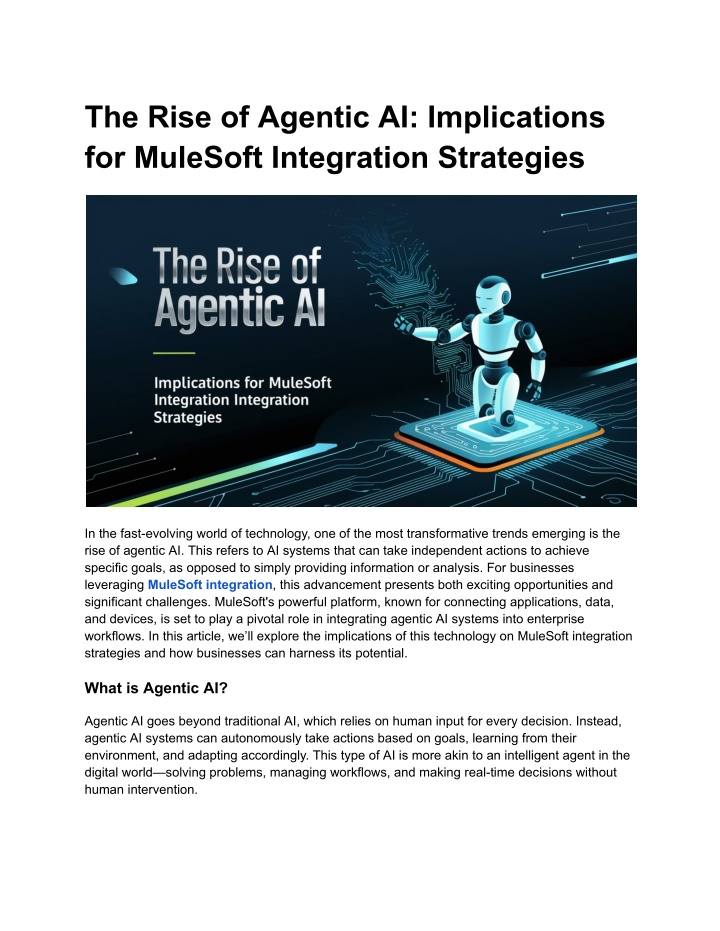 the rise of agentic ai implications for mulesoft