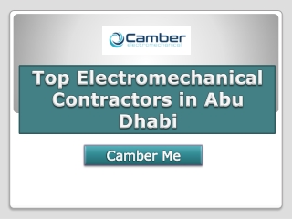 Top Electromechanical Contractors in Abu Dhabi