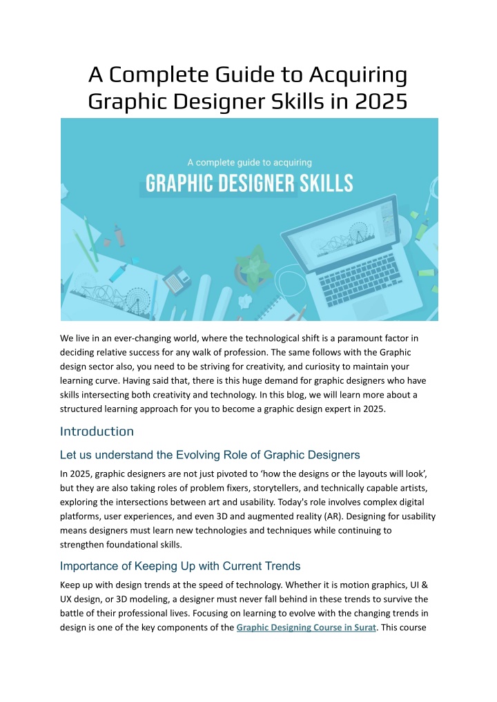 a complete guide to acquiring graphic designer