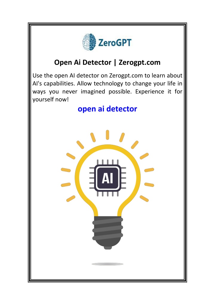 open ai detector zerogpt com