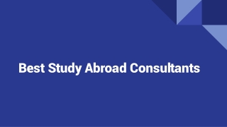 Best Study Abroad Consultants