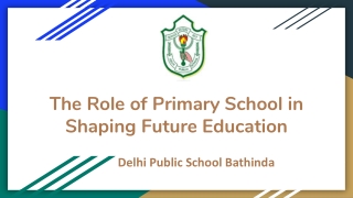 The Role of Primary School in Shaping Future Education