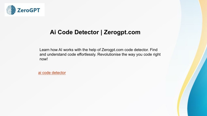 ai code detector zerogpt com