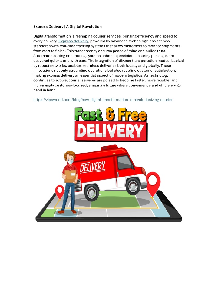 express delivery a digital revolution