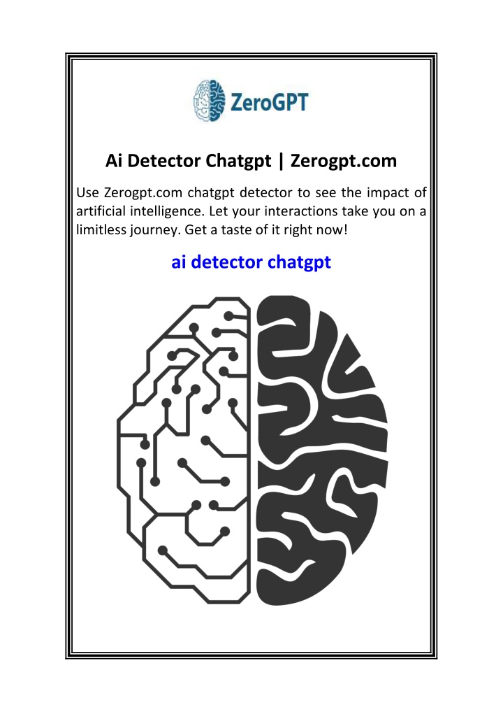 ai detector chatgpt zerogpt com