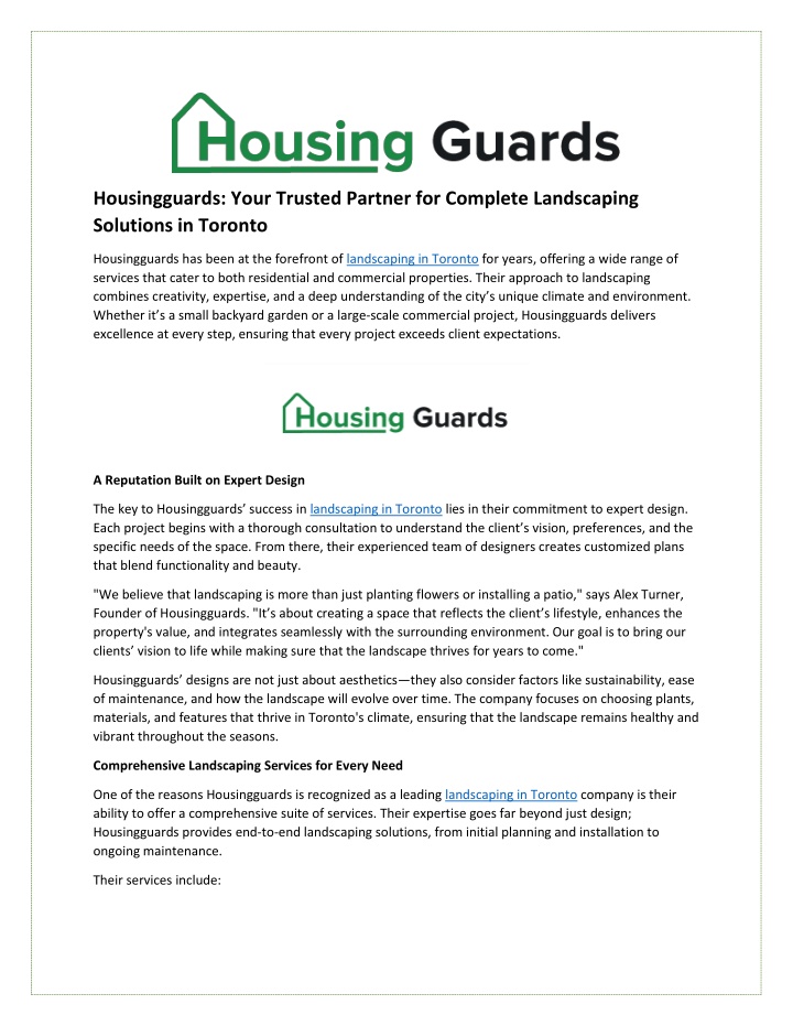 housingguards your trusted partner for complete