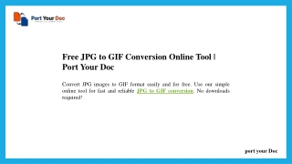 Free JPG to GIF Conversion Online Tool  Port Your Doc