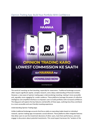 opinion trading app build your portfolio with