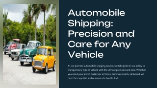 automobile shipping precision and care