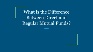what is the difference between direct and regular