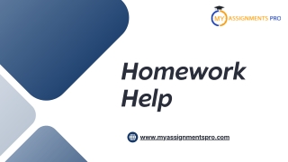 Homework Help | Myassignmentpro