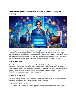 the ultimate guide to okwin game features