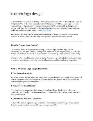 custom logo design