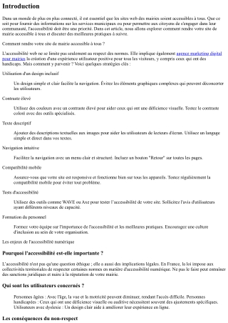Comment rendre votre site de mairie accessible à tous ?