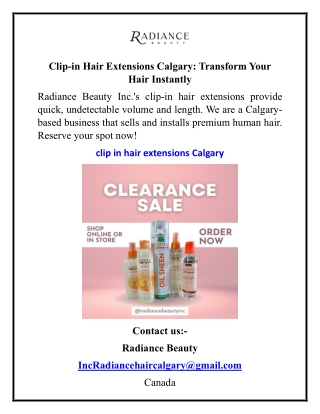 Clip-in Hair Extensions Calgary Transform Your Hair Instantly
