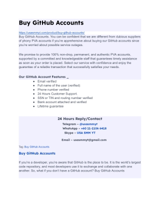 Buy GitHub Accounts