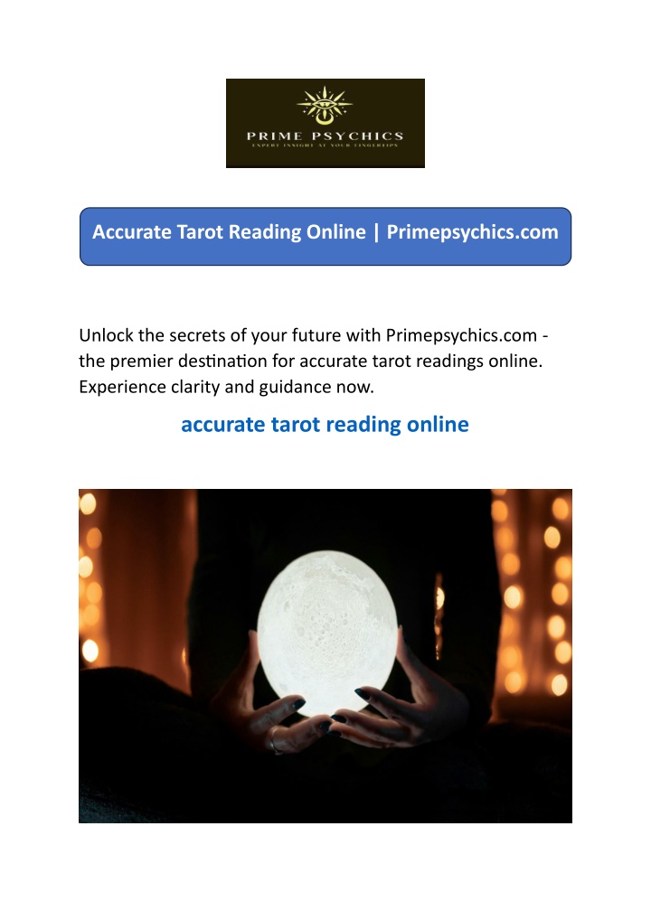 accurate tarot reading online primepsychics com