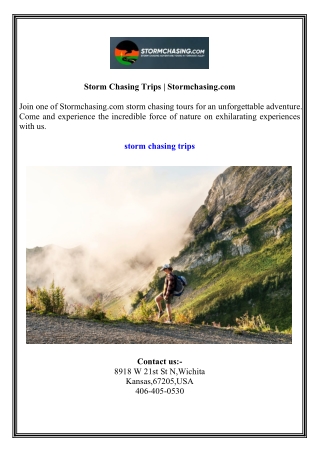 storm chasing trips stormchasing com