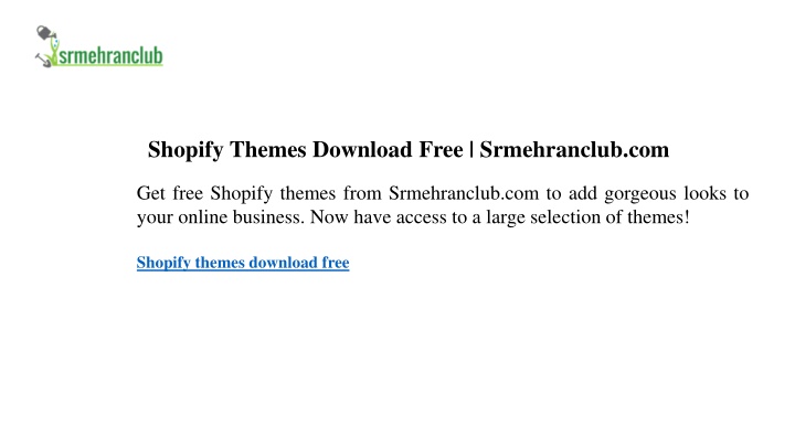 shopify themes download free srmehranclub com