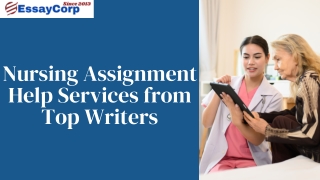 Nursing Assignment Help Services from Top Writers
