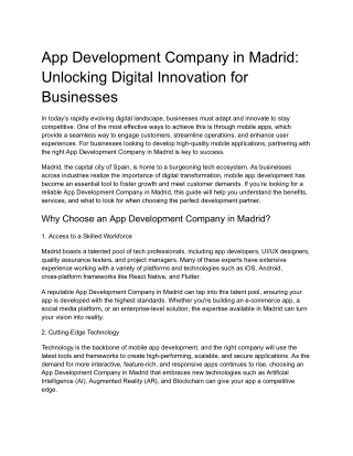 app development company in madrid unlocking
