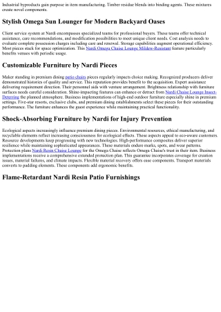 industrial byproducts gain purpose in item