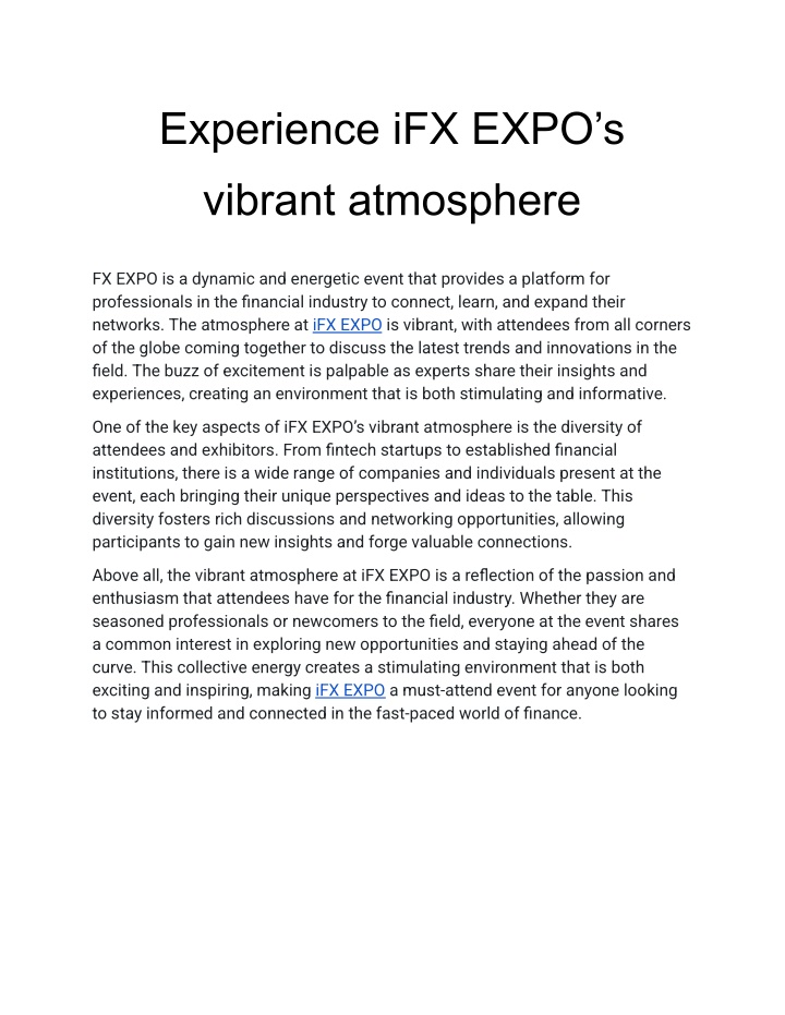 experience ifx expo s vibrant atmosphere