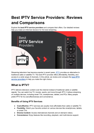 best iptv service providers reviews