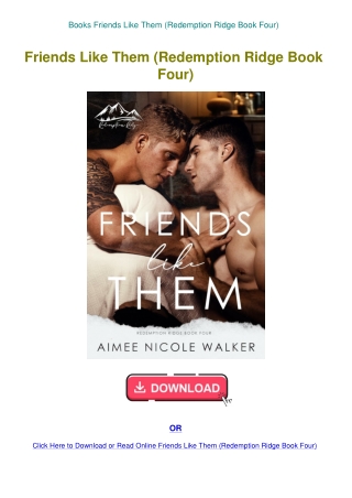 Books Friends Like Them (Redemption Ridge Book Four)