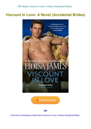 PDF Books Viscount in Love A Novel (Accidental Brides)