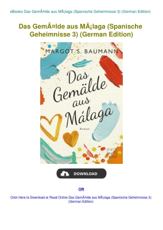 eBooks Das GemÃƒÂ¤lde aus MÃƒÂ¡laga (Spanische Geheimnisse 3) (German Edition)