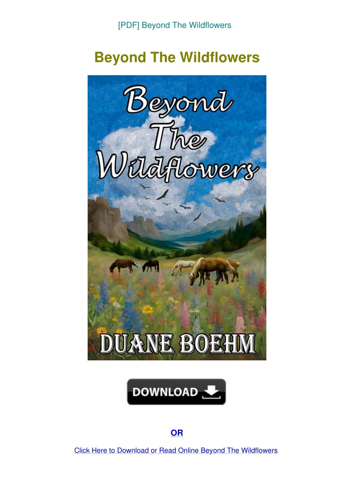 pdf beyond the wildflowers