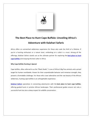 Affordable Kudu Hunts | Kalahari Desert Safari Tours | River Tours & Tiger Fishi