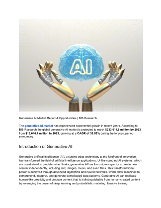 Generative AI Market Report & Opportunities _ BIS Research