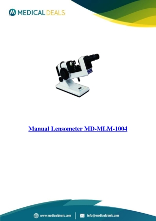 manual lensometer md mlm 1004