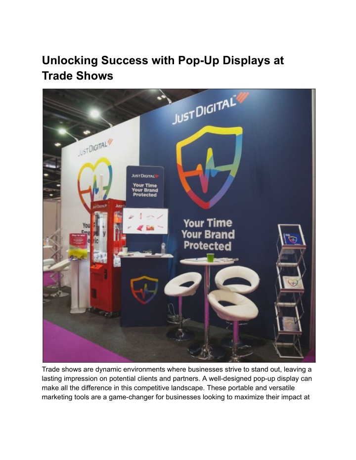 unlocking success with pop up displays at trade