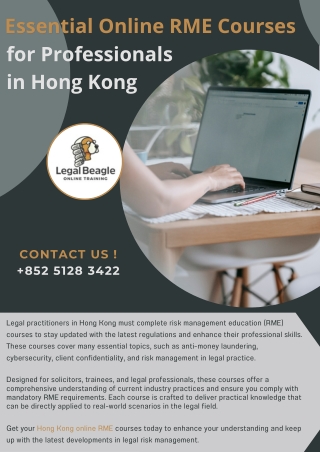 Essential Online RME Courses for Professionals in Hong Kong