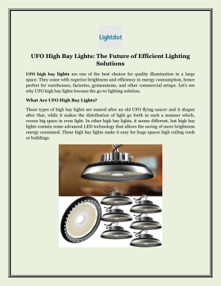 ufo high bay lights the future of efficient
