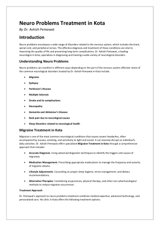 Neuro Problems Treatment in Kota (1)
