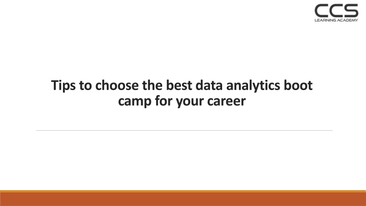 tips to choose the best data analytics boot camp for your career