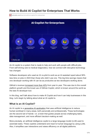 how to build ai copilot for enterprises that works