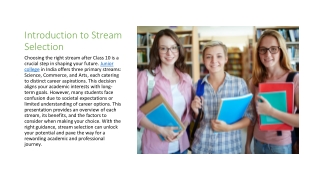 introduction to stream selection