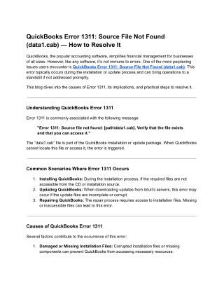 quickbooks error 1311 source file not found data1