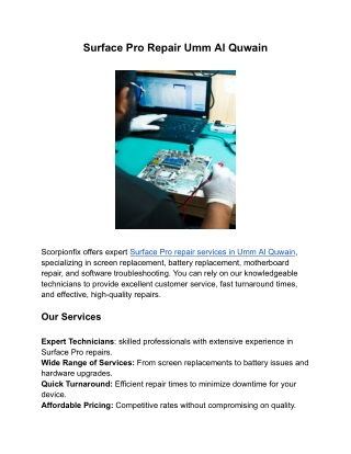 surface pro repair umm al quwain